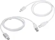 POENVFPO Set of Piano Wire Set of Copper Plated in Durable Tin 2pcs V8 Electric Piano Micro USB Connection Line at B-Type for The MIDI Keyboard, PC Tablet Professional Manufacturing Support,