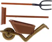 Chic Mini Stroller Model Farming Tools 1:12 Scale Miniature for Micro Landscape Dec