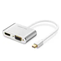 在飛比找博客來優惠-綠聯 Mini DP轉HDMI+VGA轉換器 (黑色 掛勾包