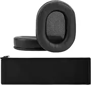 Geekria Earpads and Headband Cover Set Compatible with ATH-MSR7/MSR7NC/MSR7BK/MSR7GM Headphones, Headband Protective Sleeve Repair Parts (Black)