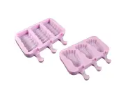 2Pcs Ice Molds Ice Popsicle Molds Ice Cream Molds Silicone Ice Molds With 100 Wood Popsicle Sticks Lid Cake Popsicle Mold