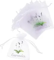 ABOOFAN 20pcs Drawstring Lavender Sachet Bags Breathable Mesh Storage Pouches for Spices Herbs Jewelry Versatile and Space Saving for Home Organization