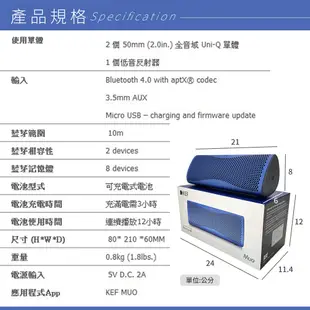 英國 KEF Muo 無線藍芽喇叭 台灣公司貨 工設大師 Ross Lovegrove 設計 特價出清展示品