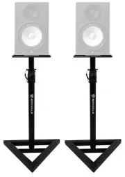 (2) Rockville Adjustable Studio Monitor Speaker Stands For Yamaha HS8 Monitors
