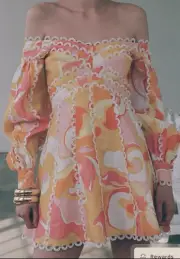 ZACO Sabo Calista Sunset Kennedy Dress Size S AU 8 US 4 NWT