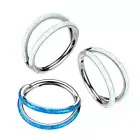 Titanium Double Lined Opal Hinged Segment Hoop Helix Daith Tragus Cartilage