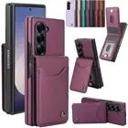 For Samsung Galaxy Z Fold 6 5 4 3 RFID Blocking Leather Flip Wallet Case Cover