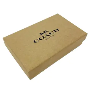 【COACH】C LOGO雙面用男款寬版皮帶名片卡夾禮盒(黑灰)