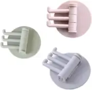 Sticky door hooks for hanging kitchen bathroom wall Adhesive hooks 3 round hooks