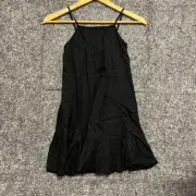 Nordstrom Dress Women S 7/8 Juniors Black Sleeveless Lightweight Tunic Mini