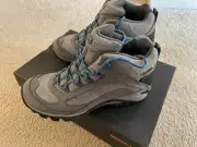 Merrell Women's Siren WTPF Mid Waterproof Hiking Boot, Granite, Sz 8 Blue