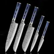 5pices Custom Handmade Stainless Steel High Carbon Kitchen Chef Set Knife