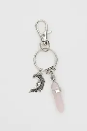 Pink Christmas Crystal Key Ring On Carding - Size ONE, Women's Gift