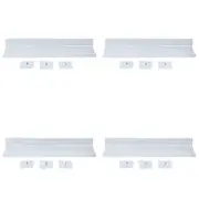 4PK Boxsweden Durable Crystal Bathroom Hanging Organiser/Storage Shelf 40x10cm