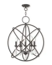 Livex Aria 5-Light English Bronze Chandelier