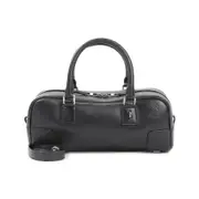 [Loewe] Loewe-Black Calf Skin Amazona 23 Cropped Bag-Donna OS OS