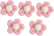 [SAFIGLE] Fashionable 5 Pack Felt Flower Brooches Boys and Girls Corsage Breastpins Multi Clothes Decor for Dresses Hats