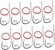 10pcs Shrimp Fishing Hooks Shrimp Fixed Hooks Catfish Bass Hooks Fishing Lure for Saltwater and Freshwater Bait Holder