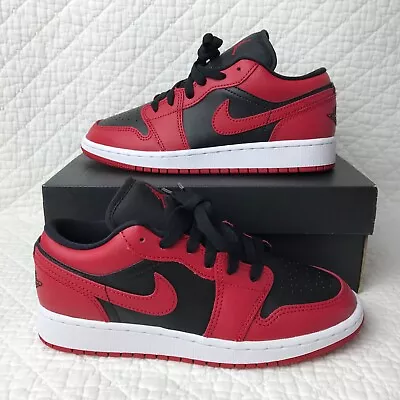 Nike Air Jordan 1 Low (GS) Shoes Youth SZ 7Y Reverse Bred 553560-606 NWB