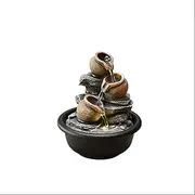 Tabletop Water Fountain Modern Minimalist Tabletop Circulating Water Flow Decorations Living Room Porch Fountain TV Cabinet Tea Room Tabletop Decorations Office Relaxation Meditation Fountain (Color