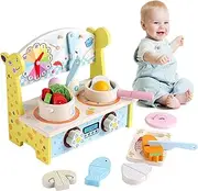 Kitchen Toys for Toddler | Toddler Playset Funny Kitchen Games,Versatile Kids Cooking Set Chef Pretend Play Set for Children Boys Girls
