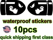 Set of 10 Bullet Bill Sticker Decal NES SNES Black Super Mario Bros for laptop