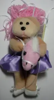 SKANSEN BEANIE KID "LORELEI" THE HOBBY HORSE GIRL BEAR MINT WITH MINT TAG