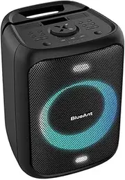 BlueAnt X5 | Portable Bluetooth Party Speaker | Black | 60W Peak Power | Includes (2) Microphones | (Up to) 20-Hrs Playtime