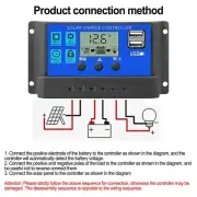 Durable Charge Controller Solar Panels Battery 12V24V Double USB Ports