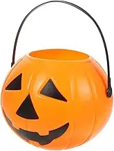 FELTECHELECTR Halloween Pumpkin Bucket Fun and Practical Pumpkin Shaped Sweets Holder for Parties Lightweight Reusable Candy Container for Trick Treating and Festive Celebrations