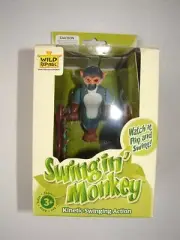 RARE Wild Republic Squirrel Monkey 2006 Swingin Swinging Kinetic action toy MIB