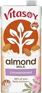 Vitasoy Unsweetened Long Life Almond Milk, 1 Litre (Pack of 12)