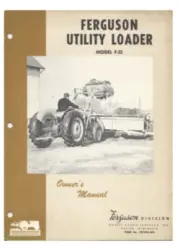 Ferguson Utility Loader Model F-32 Owner's Manual 16 pages Attachments +