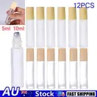 12pcs 5/10ml Glass Bottle Roller Rollerball Perfume Frosted Clear Essential Oil