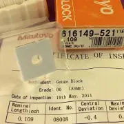 MITUTOYO CERA 616149-521 Square Ceramic Gage Block 0.109" ASME 00 Machinist