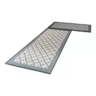 2 PCS Washable Non Slip Absorbent Kitchen Floor Mat (44x80+44x150cm Grey Lucky C