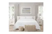 Algodon Romy Cotton Quilt Cover Pillowcase Home Room Bedding Set - White