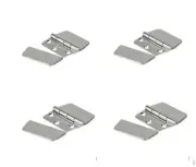 4 x Stainless Steel Hinges With Covers to Conceal Screws, Marine Hinges. 2 Pair