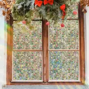 2Pcs Glass Window Privacy Static Cling Frosted Sticker Covering Film-Style 3