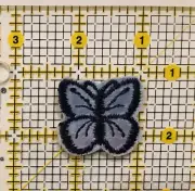 Butterfly Patch Iron On Sew On Blue