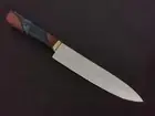 12.5" CUSTOM HAND MADE D2 STEEL CHEF KNIFE RESIN HANDLE W/SHEATH C98