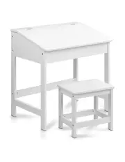 Keezi Kids Table and Chairs Set Children Drawing Writing Desk Storage Toys Play