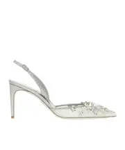 crystal embellishment pumps 37 silver