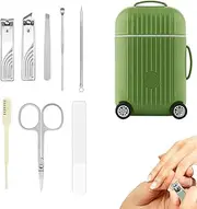 Manicure Set - Portable Travel Nail Clipping Kit | Suitcase Nail Clippers Set Stainless Steel Fingernail Clippers Toenail Cutter for Men and Women