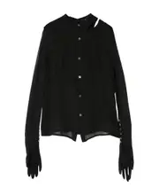 silk shirt 1,2 Black