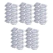 Double Compartment Condiment Container with Lids - 3 Oz 2 Compartment Snack Containers Reusable Sauce Containers 35PCS 25PCS