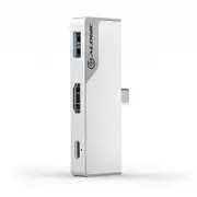 Alogic Usb-C Dock Nano Mini With Usb-A Silver Hdmi With 4K@30Hz Usb 3.0 60W Pd