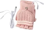 [Générique] USB Heated Gloves for Women and Men, Hand Warmers Gloves - Warm Full Finger Half Finger Gloves Heated Gloves Heated Mittens,Portable Hand Warmer, Computer Gloves Mittens