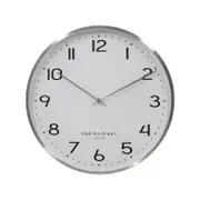One Six Eight London LISE 40cm Chrome Silent Wall Clock