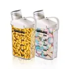 2-Pack Airtight Cereal & Dry Food Storage Containers, BPA-Free Plastic Rice C...